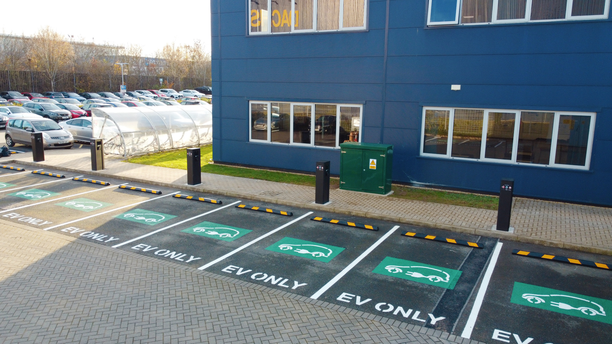 Commercial EV charging bays
